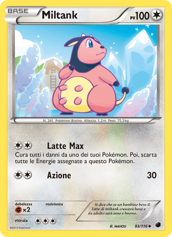 Miltank, card 93 from Glaciazione Plasma