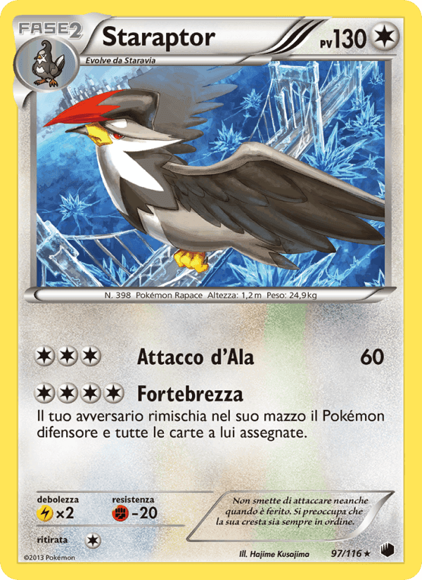 Staraptor, carta 97 di Glaciazione Plasma