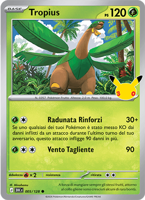 Tropius, carta 005 di 30° Anniversario