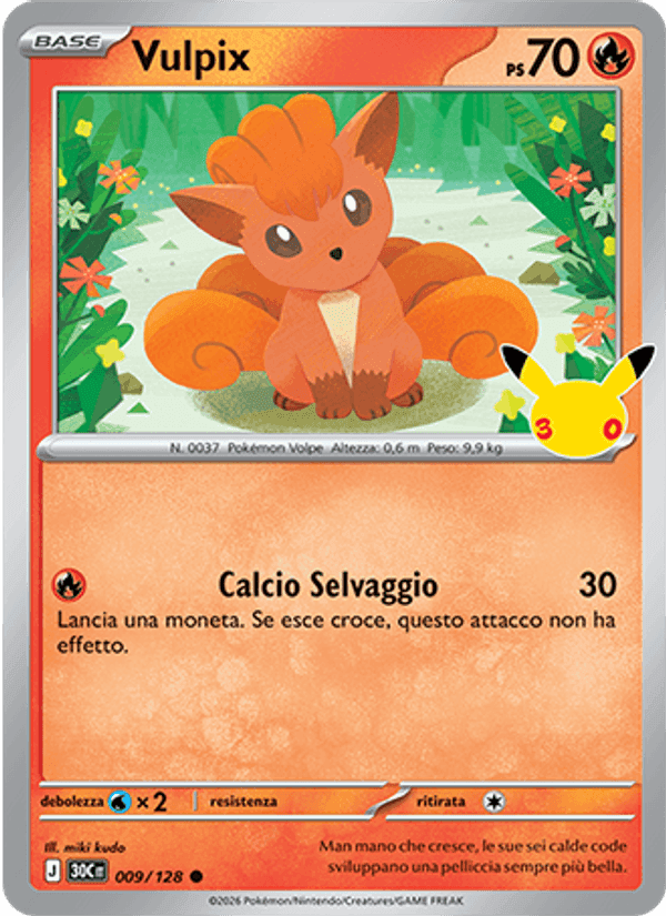 Vulpix, carta 009 di 30° Anniversario