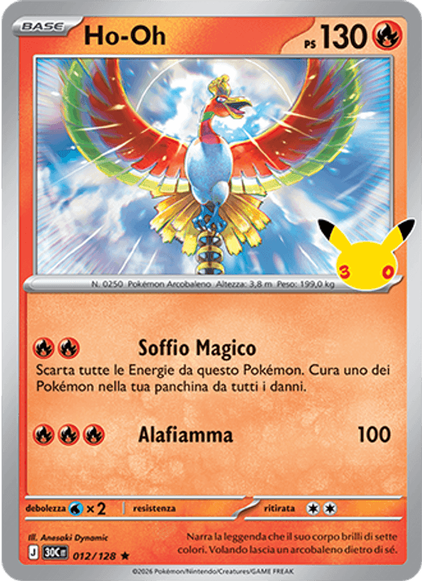 Ho-Oh, carta 012 di 30° Anniversario