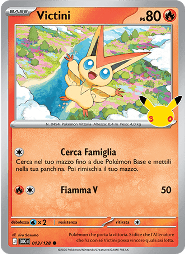 Victini, carta 013 di 30° Anniversario
