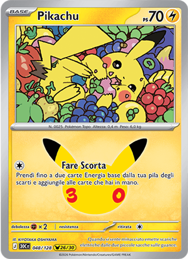 30° Anniversario の 048 番、Pikachu