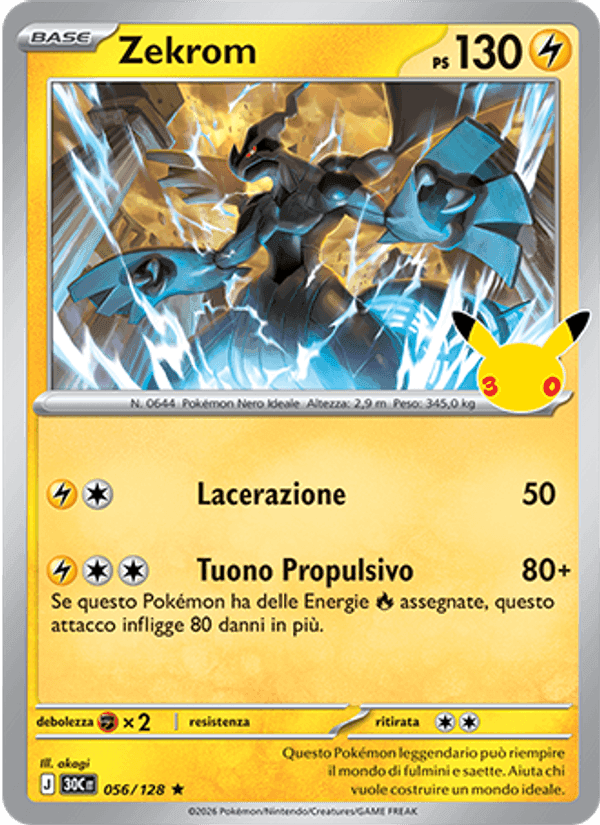 Zekrom, carta 056 di 30° Anniversario