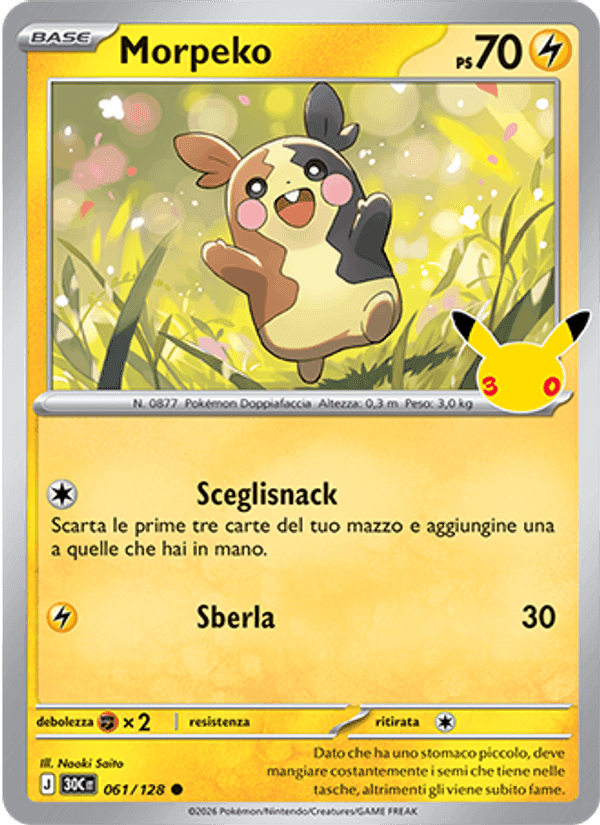 Morpeko, carta 061 di 30° Anniversario