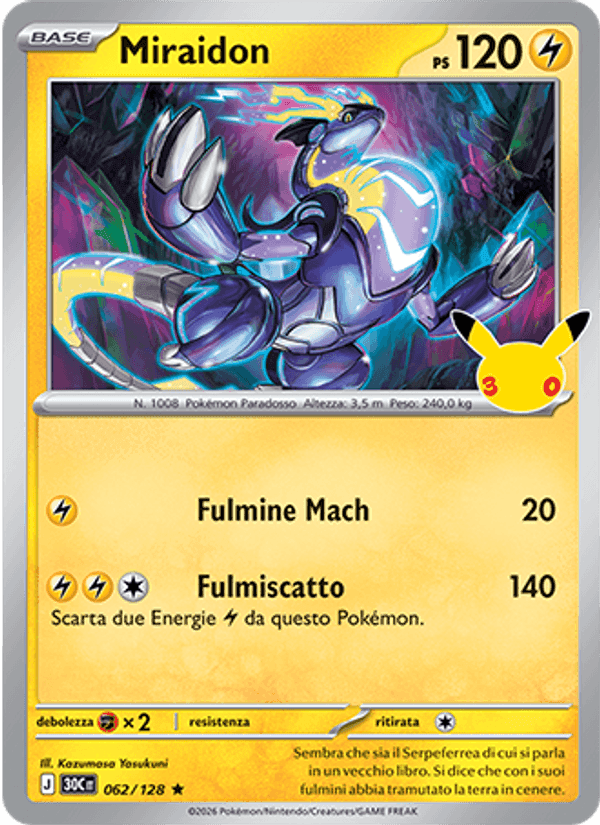 Miraidon, card 062 from 30° Anniversario