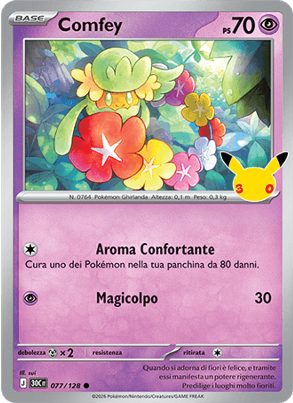 Comfey, carta 077 di 30° Anniversario