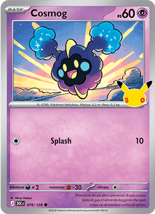 Cosmog, card 078 from 30° Anniversario