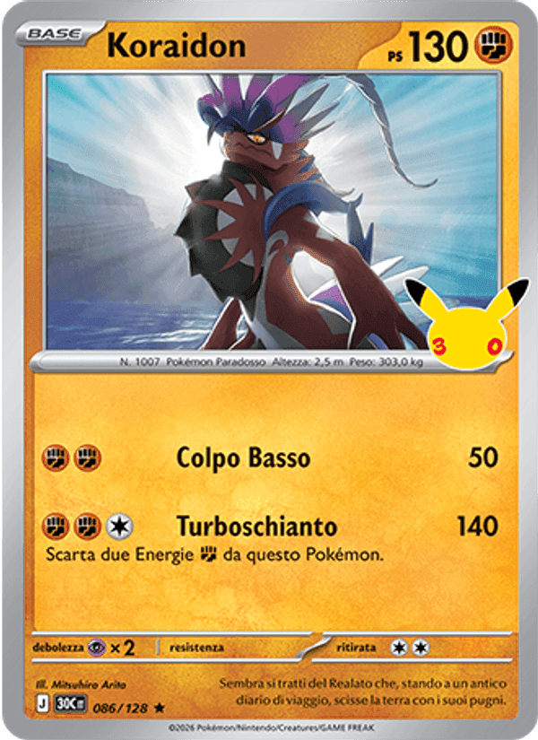 Koraidon, card 086 from 30° Anniversario
