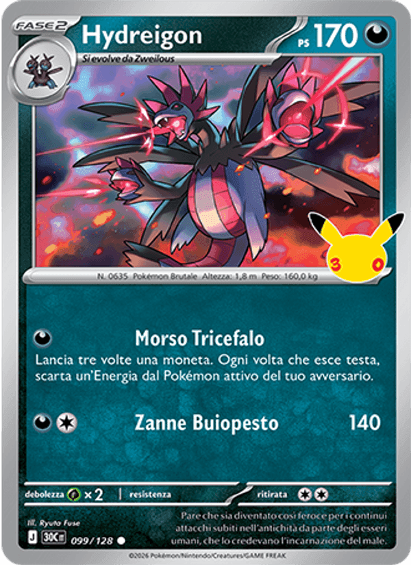 Hydreigon, carta 099 di 30° Anniversario