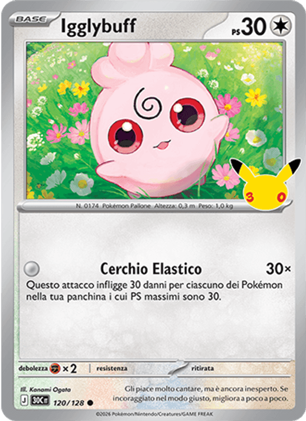 Igglybuff, carte 120 de 30° Anniversario