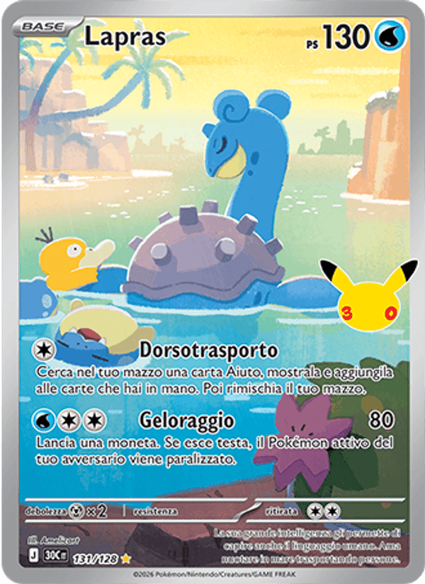 Lapras, carta 131 di 30° Anniversario