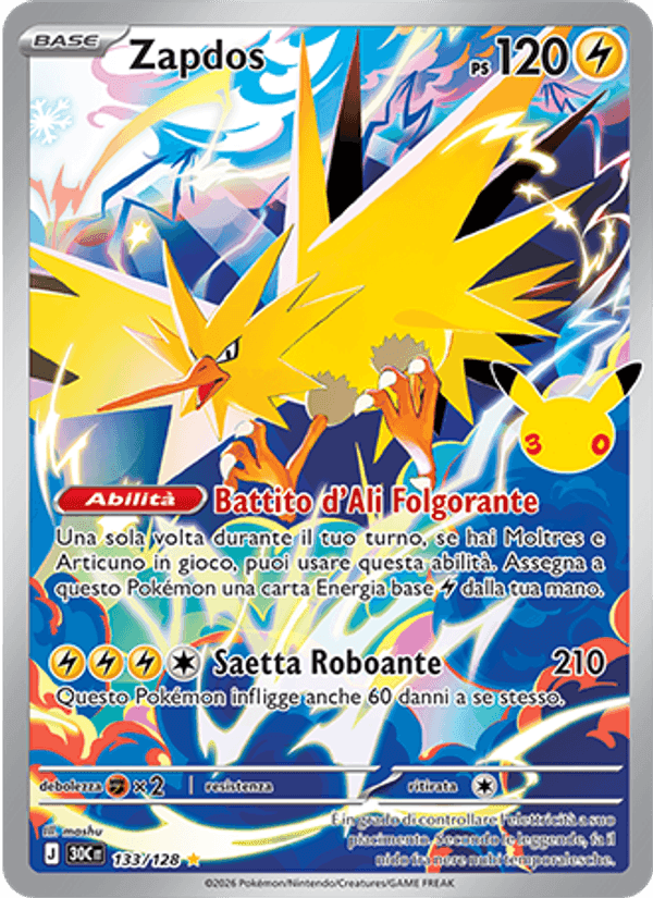 30° Anniversario の 133 番、Zapdos