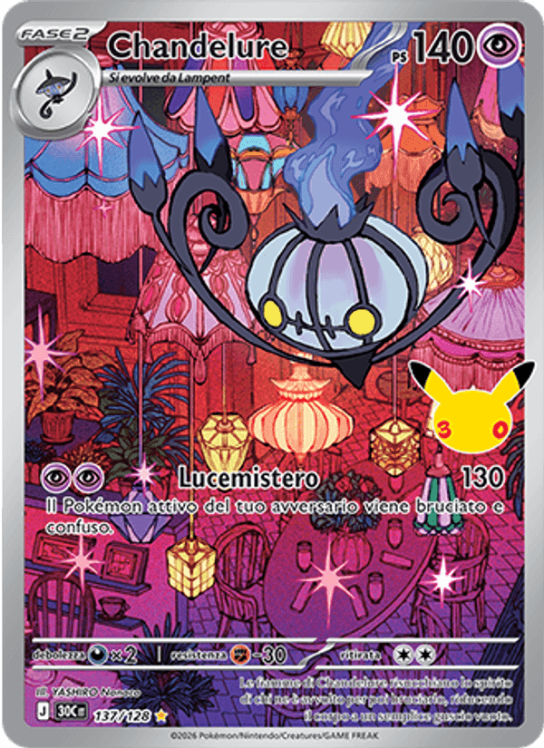 Chandelure, carta 137 di 30° Anniversario