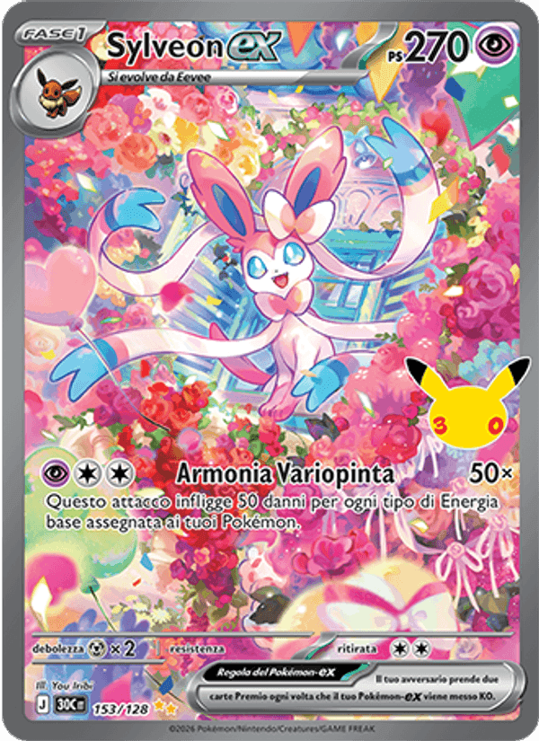 Sylveon-ex, carta 153 di 30° Anniversario