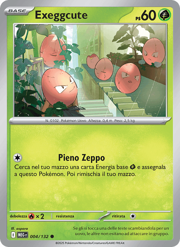 Exeggcute, carta 004 di Megaevoluzione