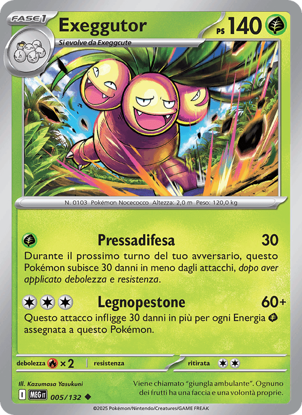 Exeggutor, carta 005 di Megaevoluzione
