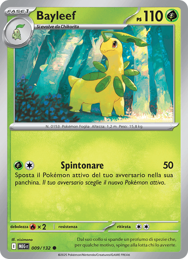 Bayleef, carta 009 di Megaevoluzione