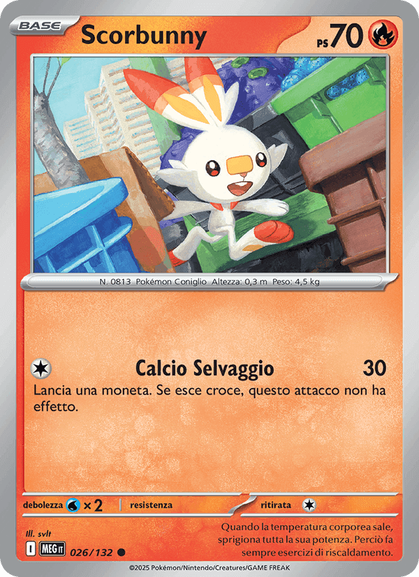 Scorbunny, carta 026 di Megaevoluzione