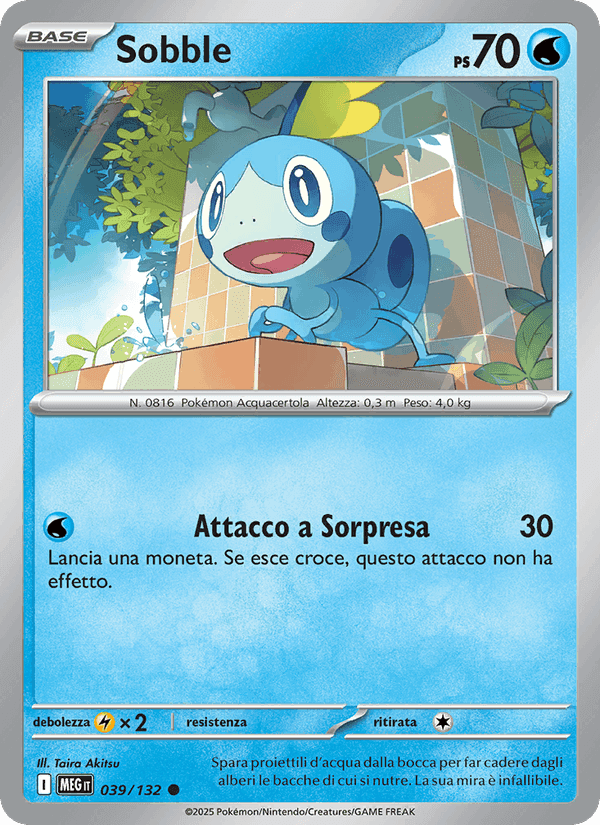 Sobble, carta 039 di Megaevoluzione