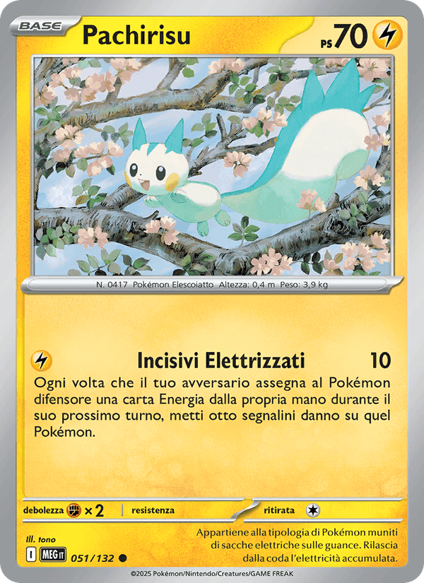 Pachirisu, carte 051 de Megaevoluzione