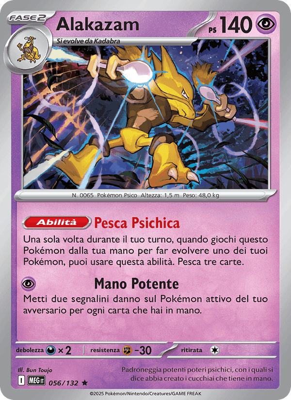 Alakazam, carta 056 di Megaevoluzione