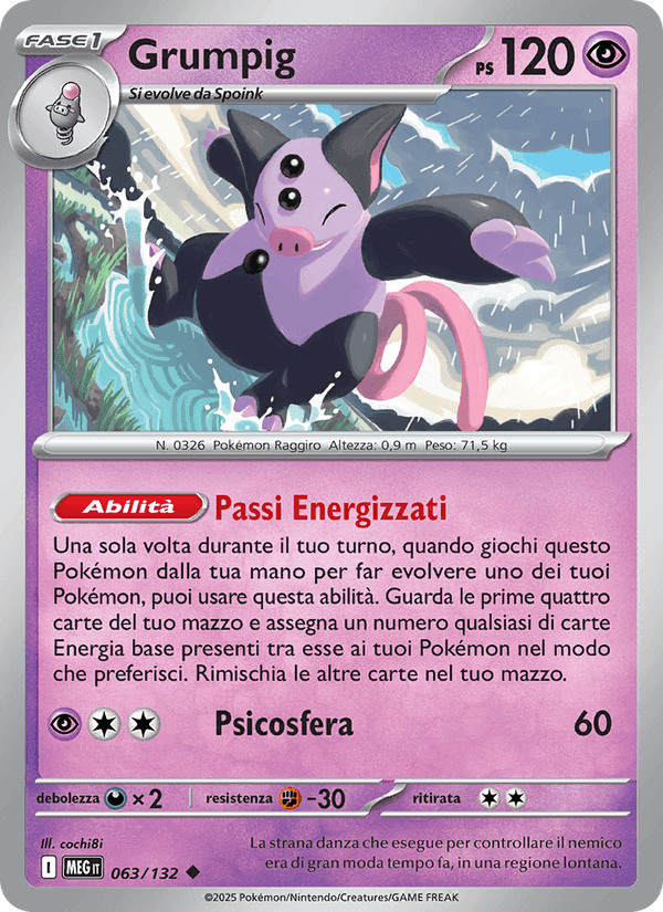 Grumpig, carte 063 de Megaevoluzione