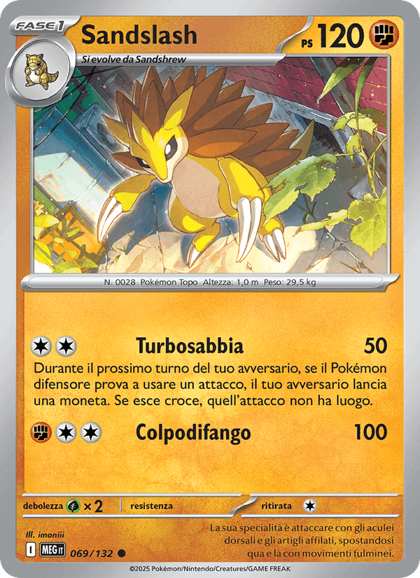 Sandslash, carta 069 di Megaevoluzione