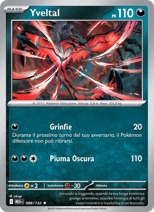 Yveltal, card 088 from Megaevoluzione