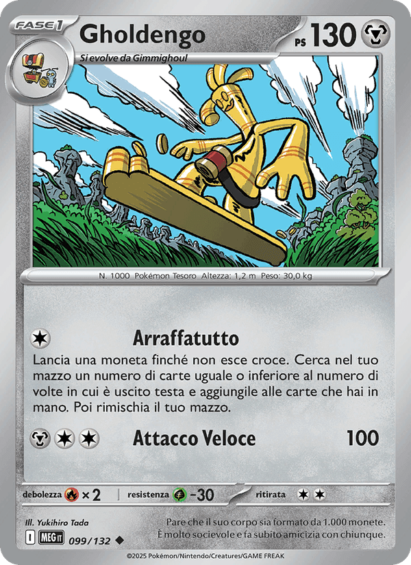 Gholdengo, carta 099 di Megaevoluzione