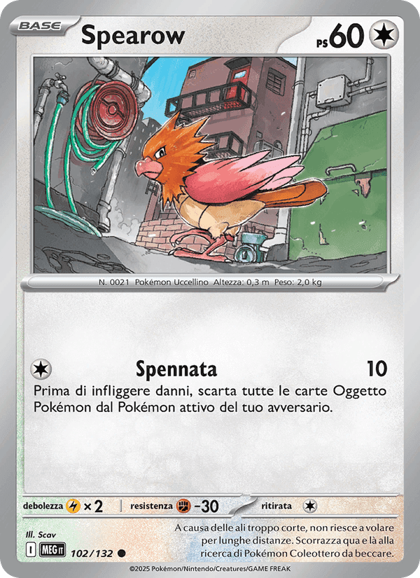 Spearow, carta 102 di Megaevoluzione