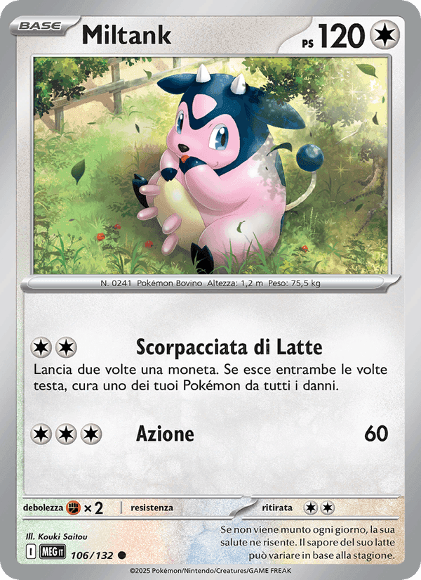 Miltank, carta 106 di Megaevoluzione