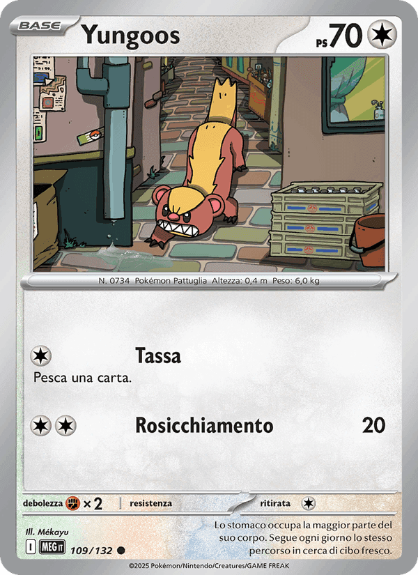 Yungoos, carte 109 de Megaevoluzione
