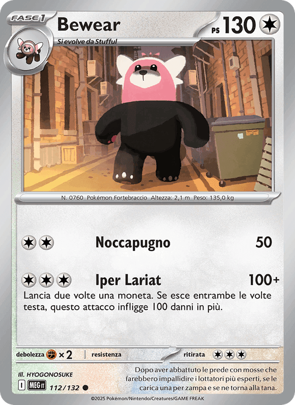 Bewear, carta 112 de Megaevoluzione