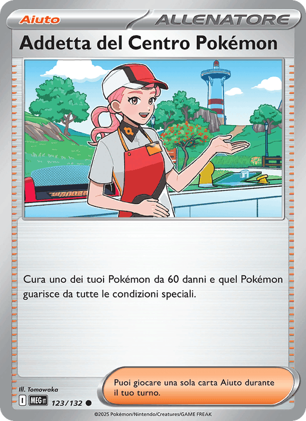 Addetta del Centro Pokémon, carta 123 di Megaevoluzione