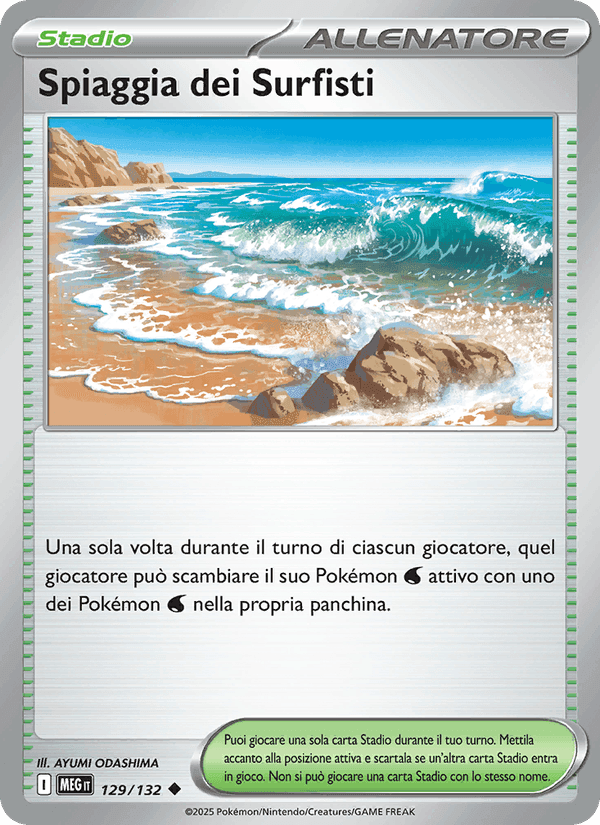 Spiaggia dei Surfisti, carta 129 di Megaevoluzione