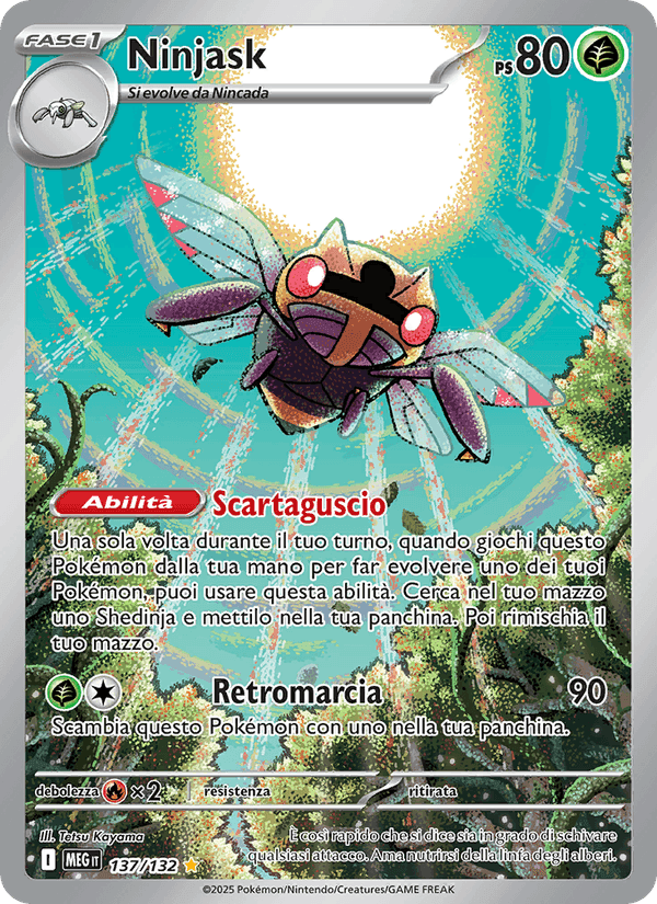 Ninjask, carta 137 di Megaevoluzione