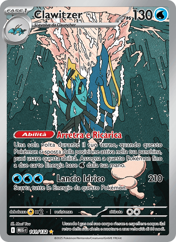 Clawitzer, card 141 from Megaevoluzione