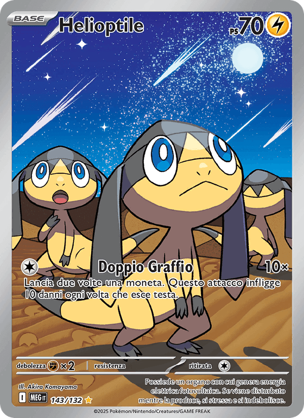 Helioptile, card 143 from Megaevoluzione