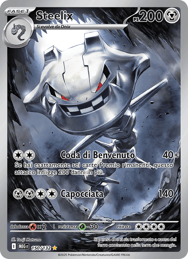 Steelix, carta 150 di Megaevoluzione