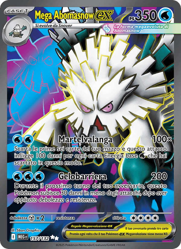 Mega Abomasnow-ex, carta 157 di Megaevoluzione