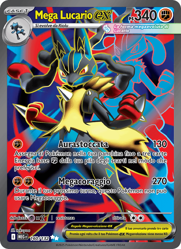 Mega Lucario-ex, carta 160 di Megaevoluzione