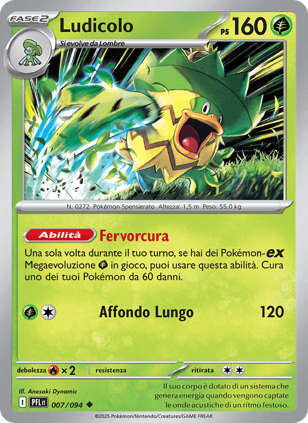 Ludicolo, carta 007 di Fiamme Spettrali