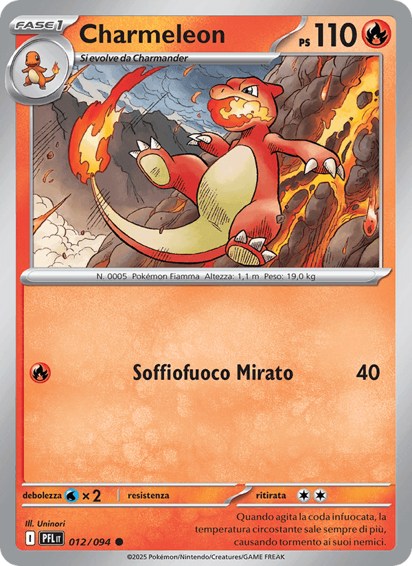 Charmeleon, carte 012 de Fiamme Spettrali