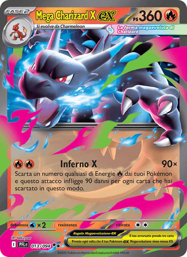 Mega Charizard X-ex, carta 013 di Fiamme Spettrali