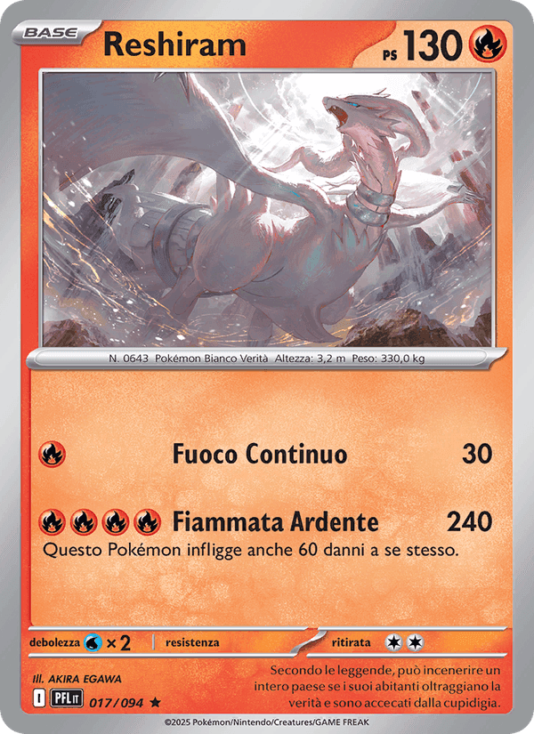 Reshiram, carta 017 di Fiamme Spettrali