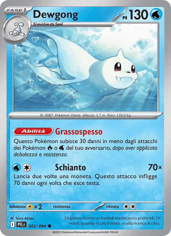 Dewgong, carta 022 di Fiamme Spettrali