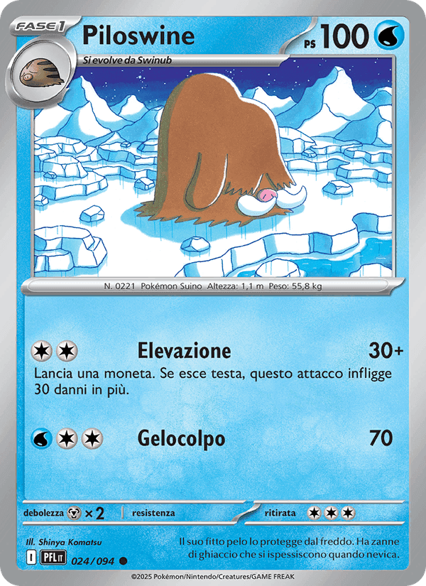 Piloswine, carta 024 di Fiamme Spettrali