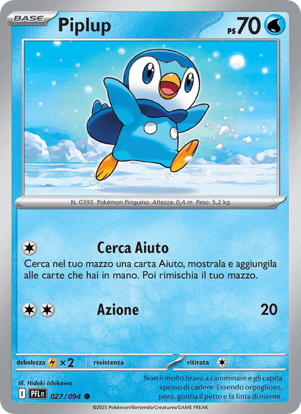 Piplup, carta 027 di Fiamme Spettrali