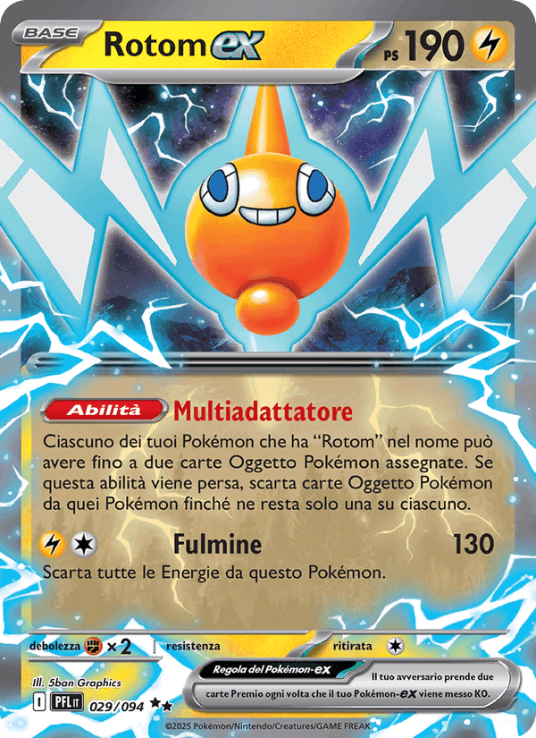 Rotom-ex, carta 029 di Fiamme Spettrali
